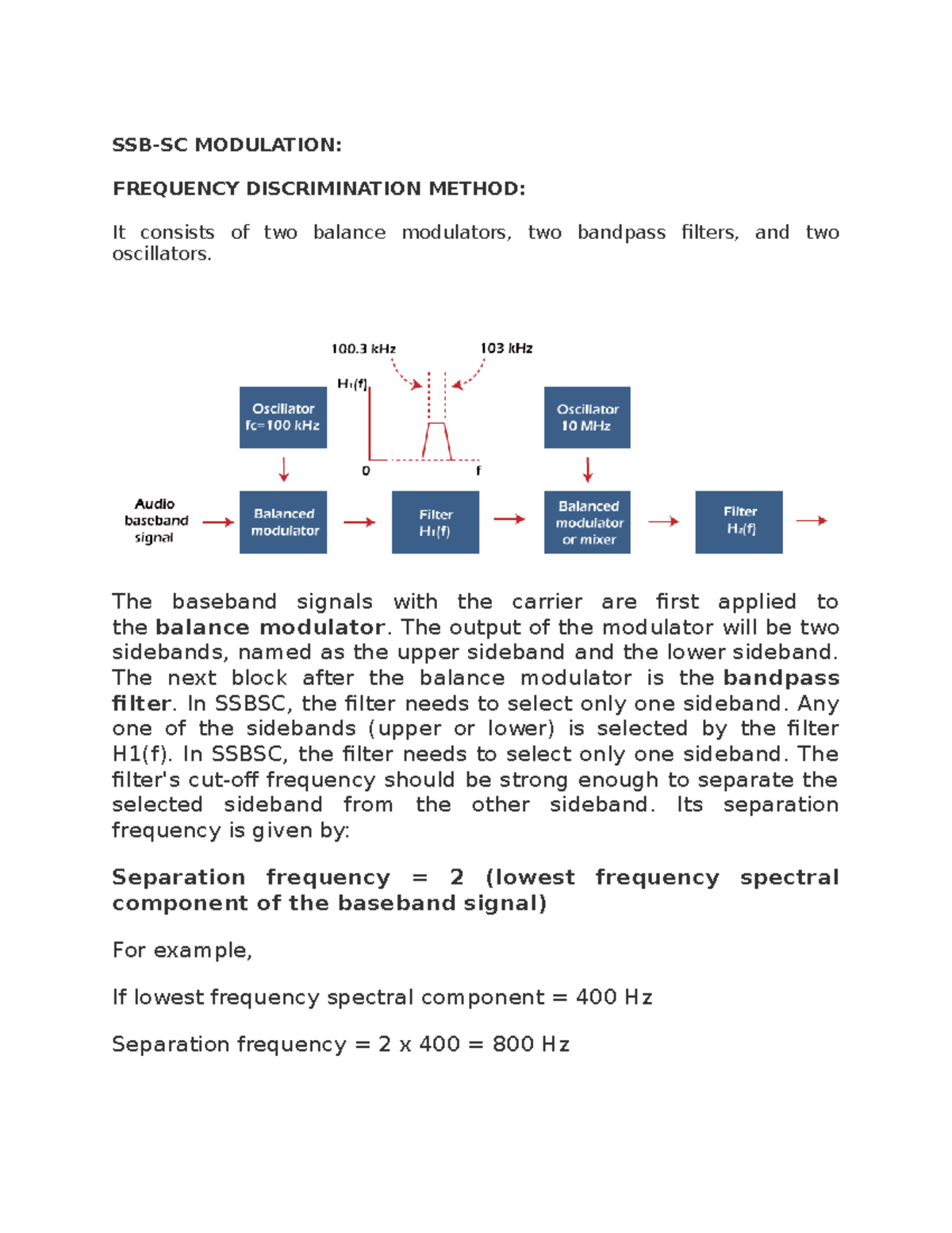 Ssb Sc Notes Ssb Sc Modulation Frequency Discrimination Method It Consists Of Two Balance 7224