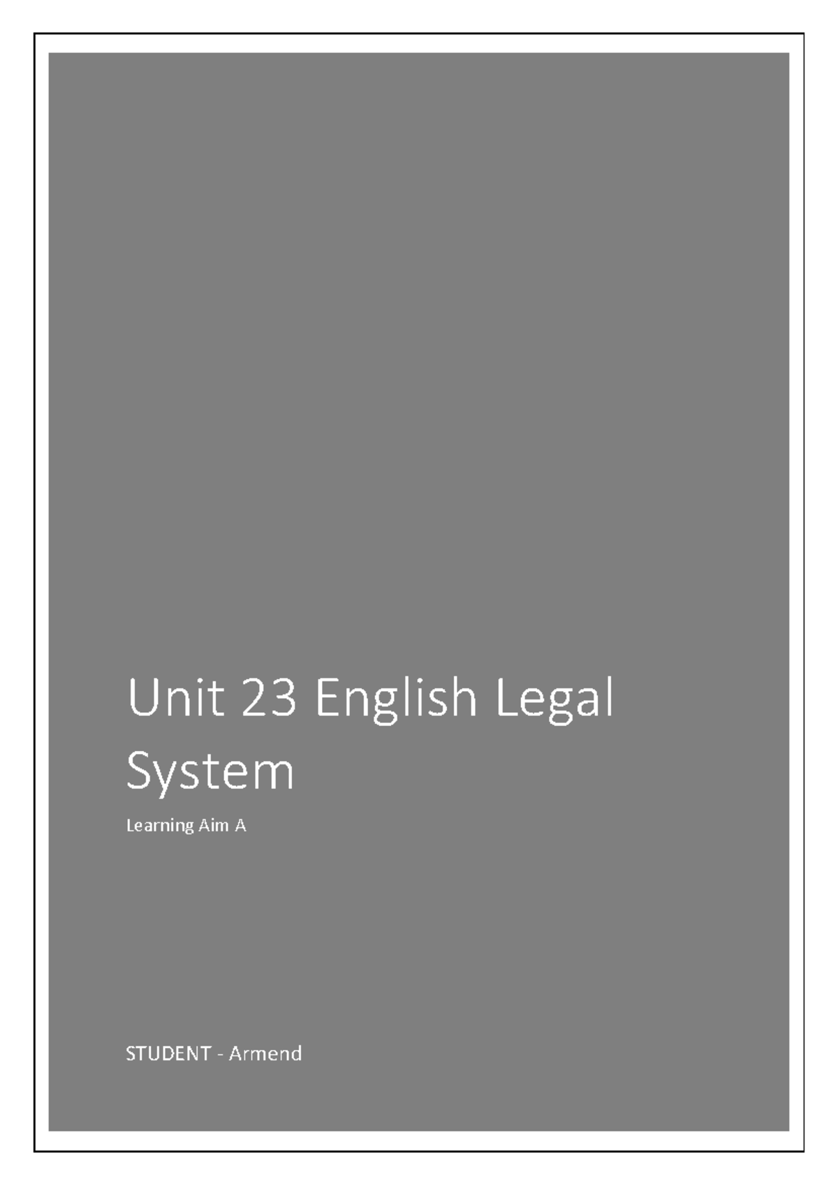 unit 23 english legal system assignment 2