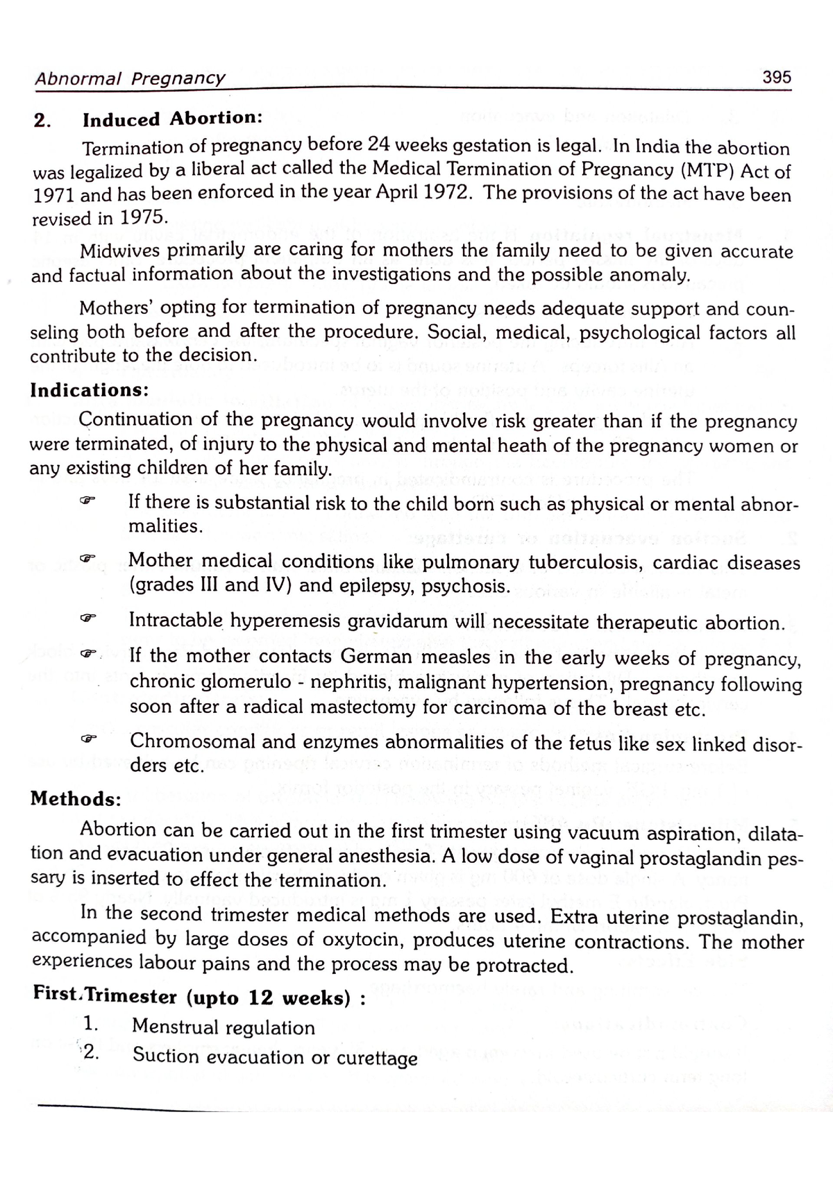 Induced Abortion - Obstetrics And Gynaecology Of Nursing - Studocu