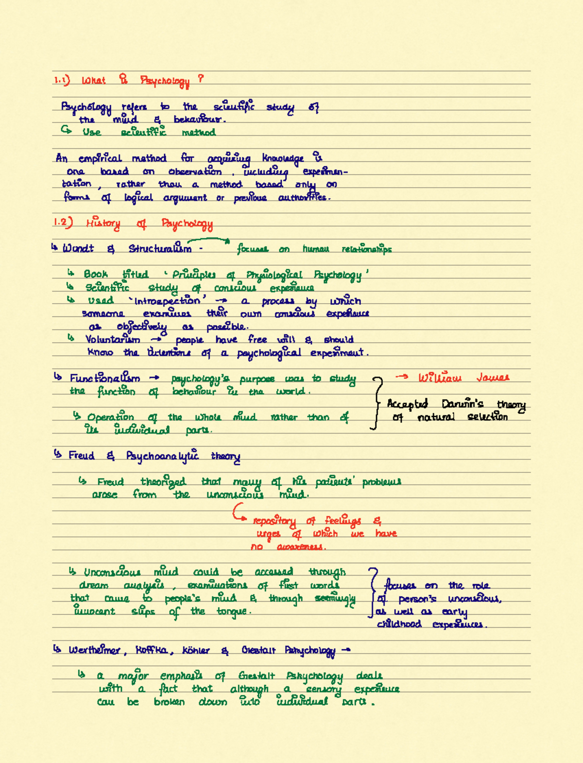 Introduction To Psychology - PSYC 101 - Studocu