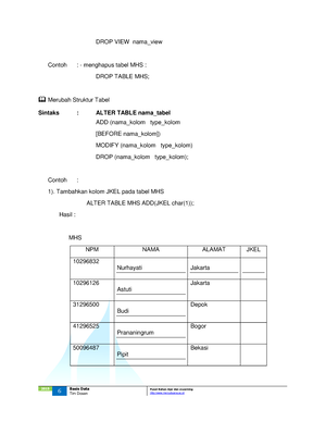 Modul Basis Data Bab 3 Model Data - 41 BAB III MODEL DATA Pengertian ...