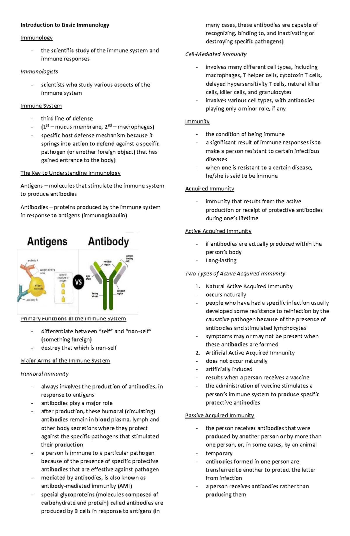 Introduction to Basic Immunology - Introduction to Basic Immunology ...