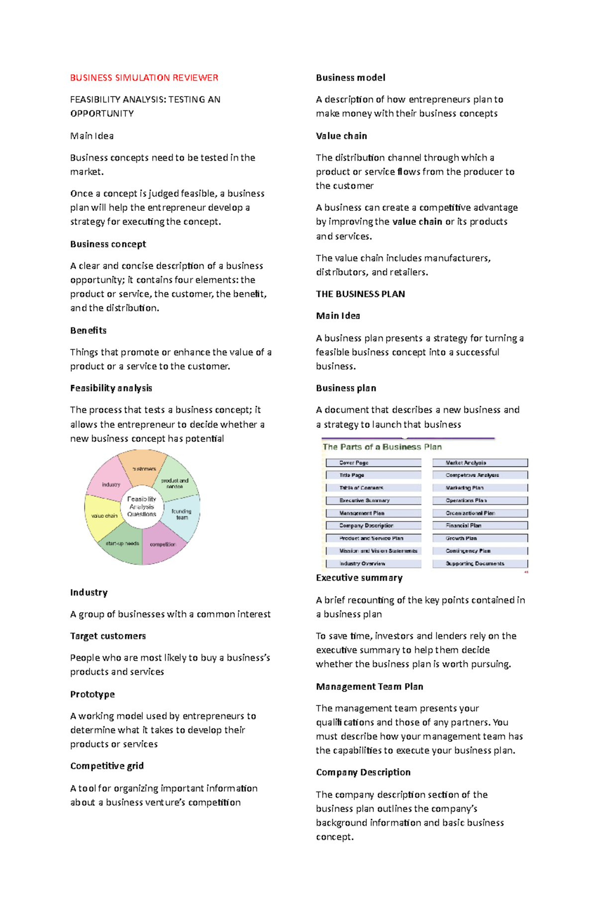 Business Simulation Reviewer - BUSINESS SIMULATION REVIEWER FEASIBILITY ...