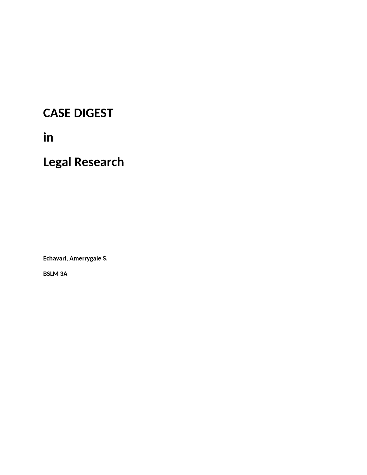 Echavari Amerrygale S - For sk - CASE DIGEST in Legal Research Echavari ...