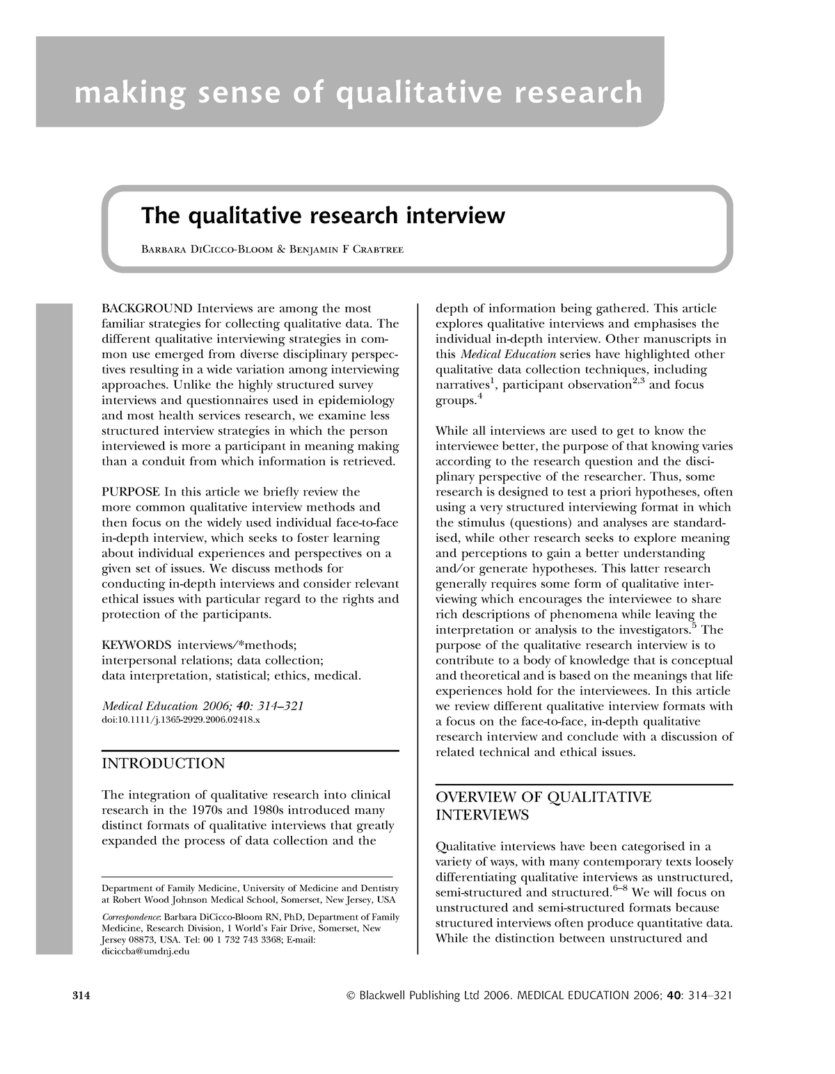 conversational interview in qualitative research