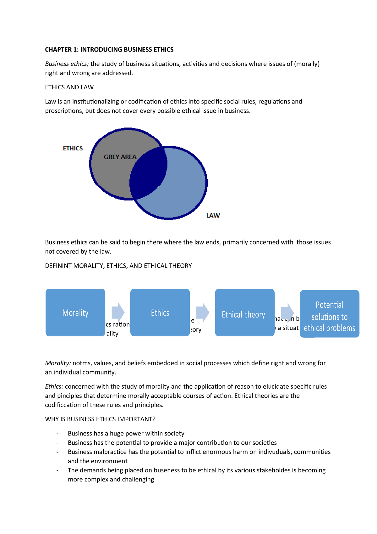 Summary Business Ethics Ebm043a05 Rug Studeersnel - 