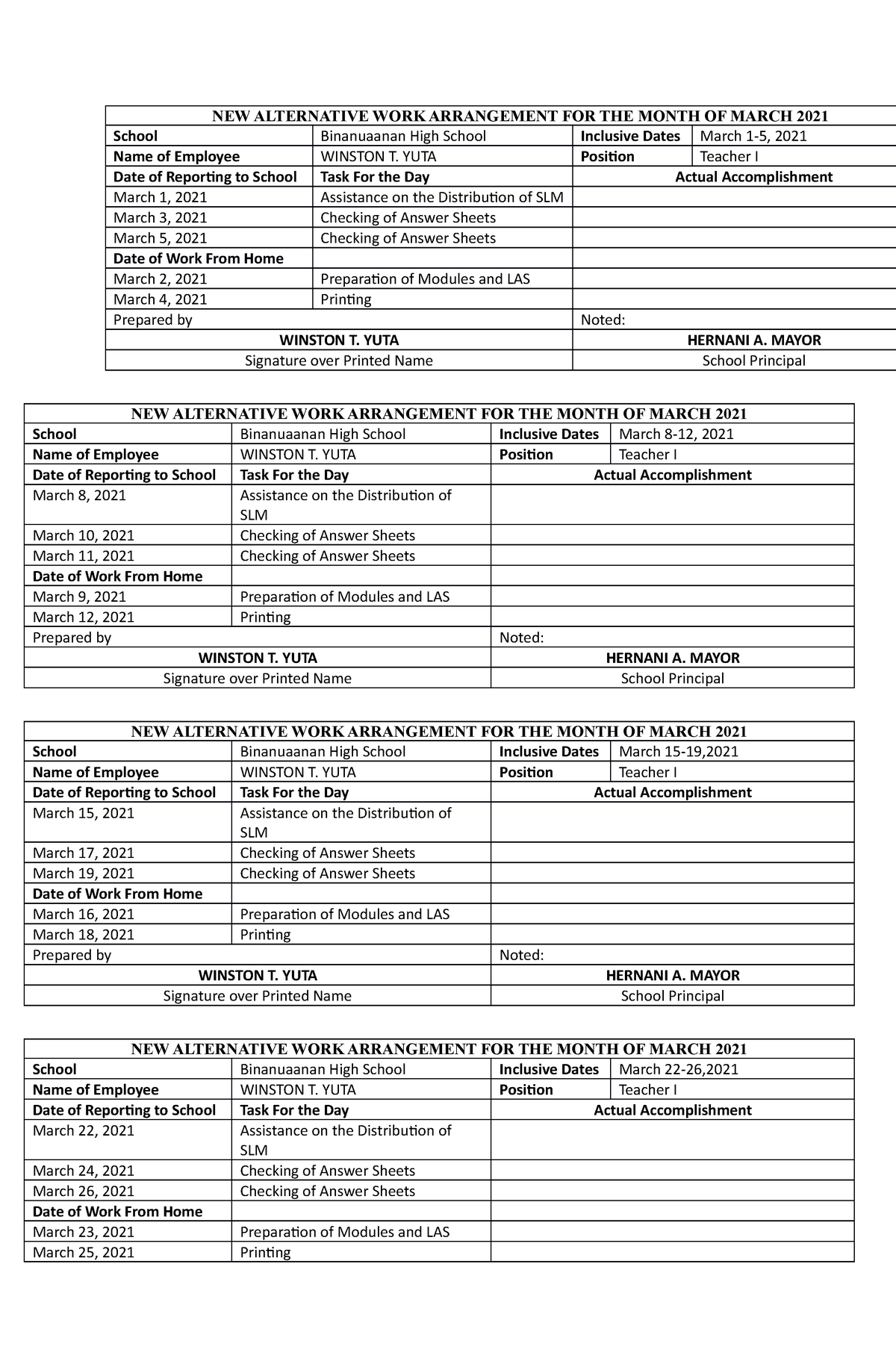 AWA schedule Law UNC StuDocu