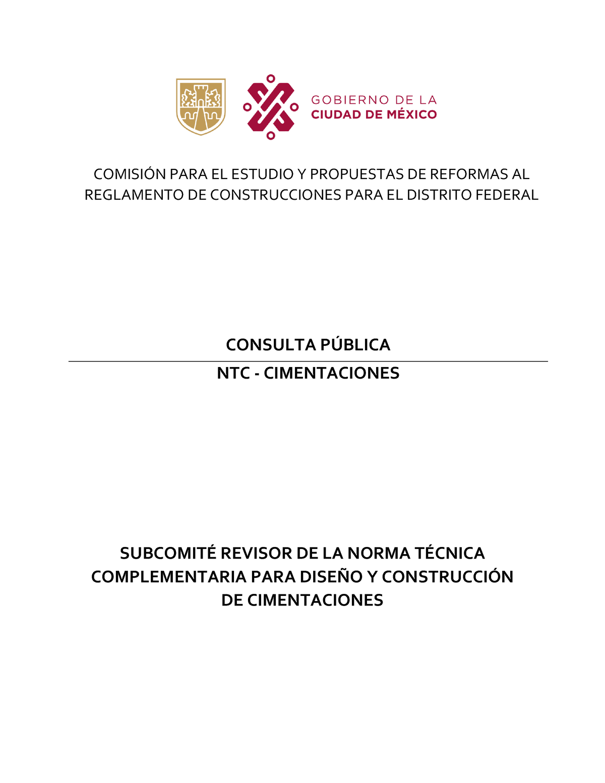 NTC-Cimentaciones 2023 - COMISIÓN PARA EL ESTUDIO Y PROPUESTAS DE ...