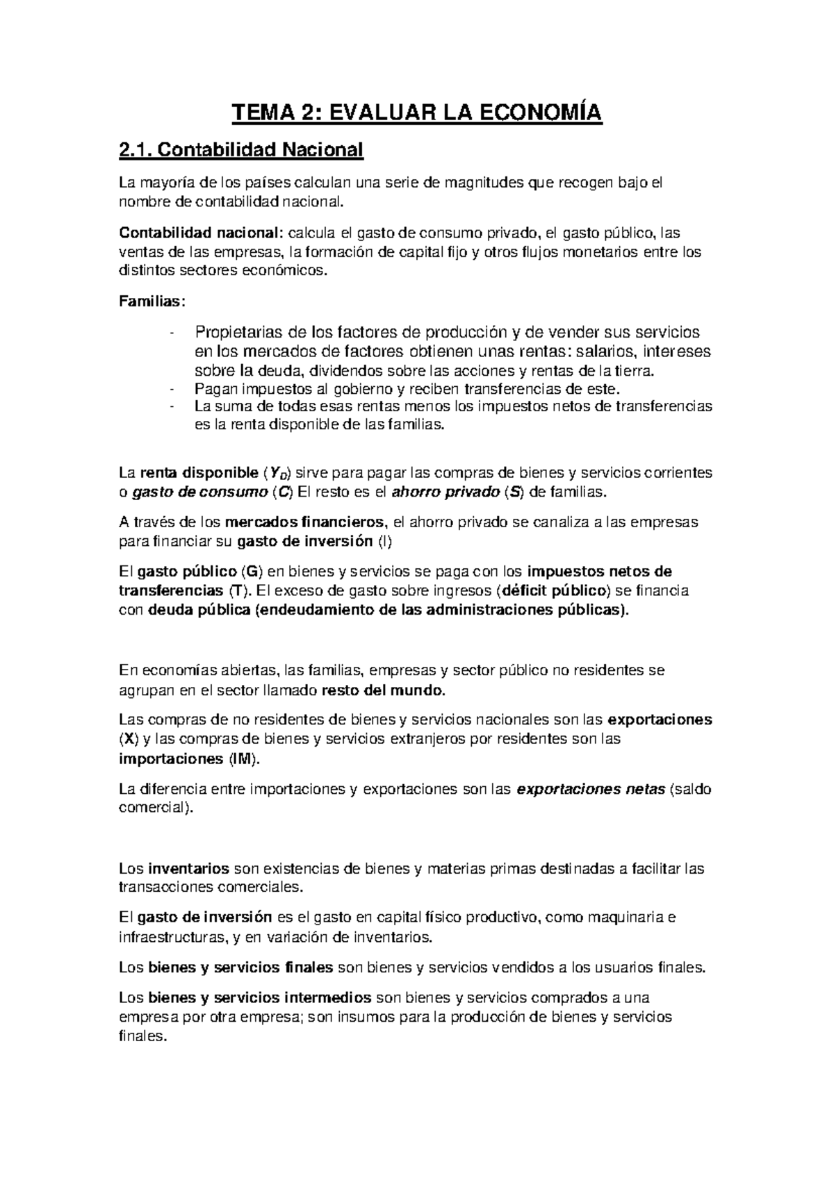 Tema 2 Apuntes De La Asignatura Introducción A La Macroeconomía Formato ...