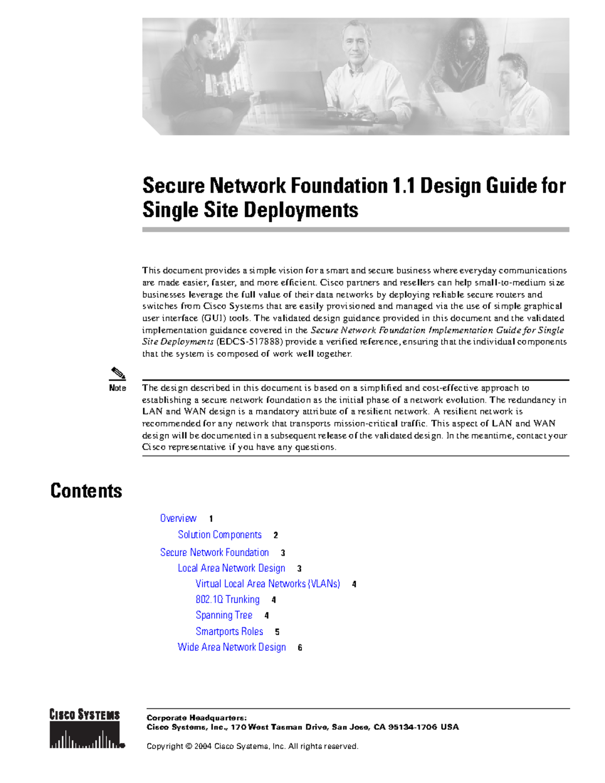 Secure Network Design Cisco Info - Corporate Headquarters: Copyright ...