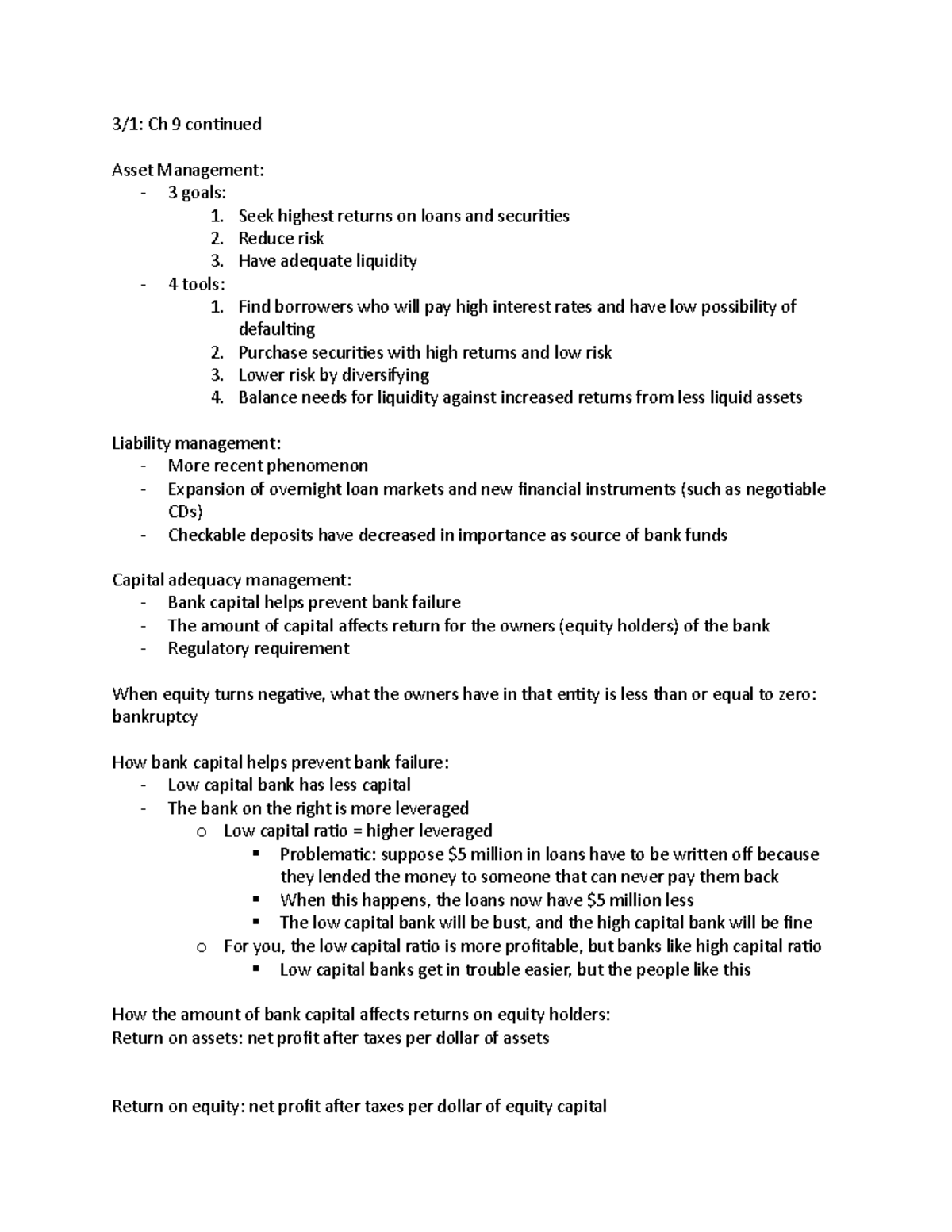Econ330 3-1 - Chapter 9: Banking and the Management of Financial ...