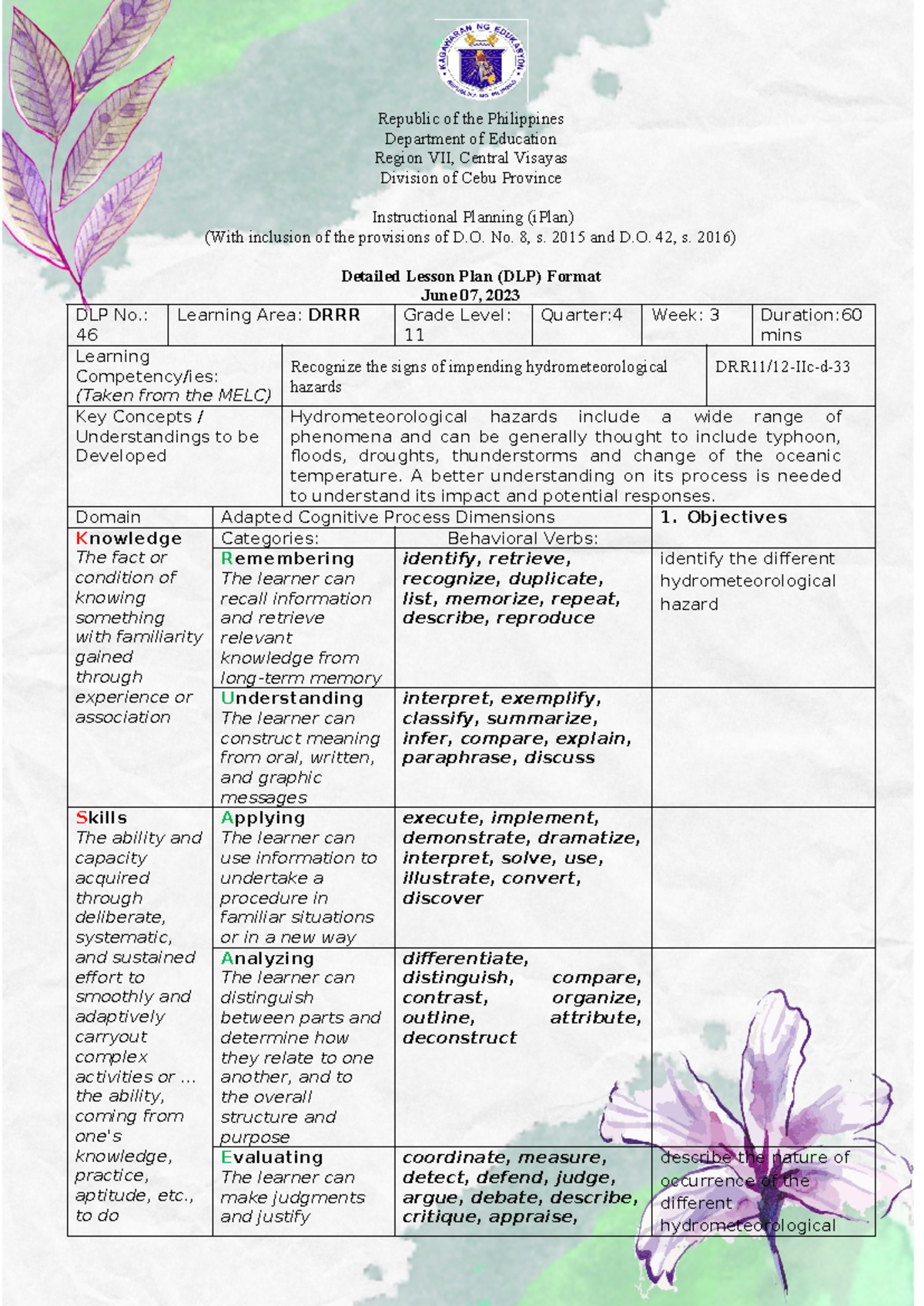 COT 2 Detailed 2022-2023 - Copy - Republic of the Philippines ...