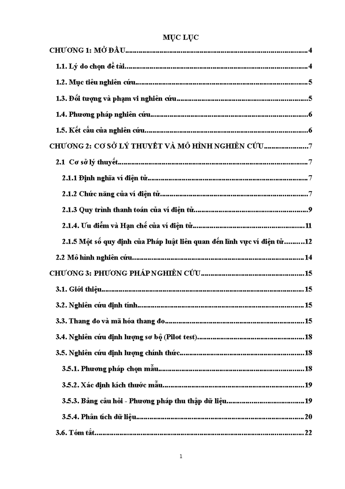 Ppdltk-report - tóm tắt - MỤC LỤC CHƯƠNG 1: MỞ - Studocu