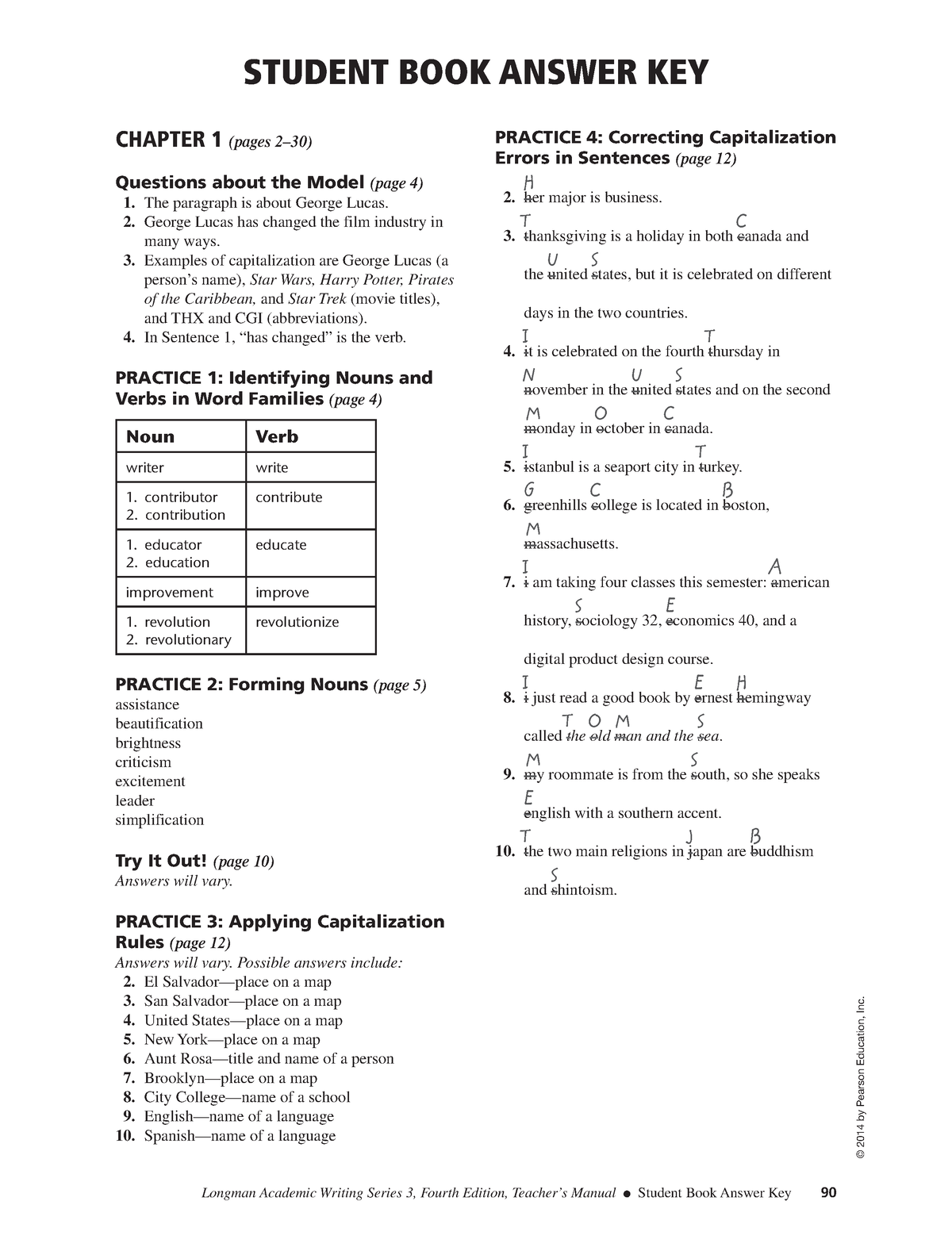 614024025 Longman Academic Writing Series 3 Answer Key - CHAPTER 1 ...