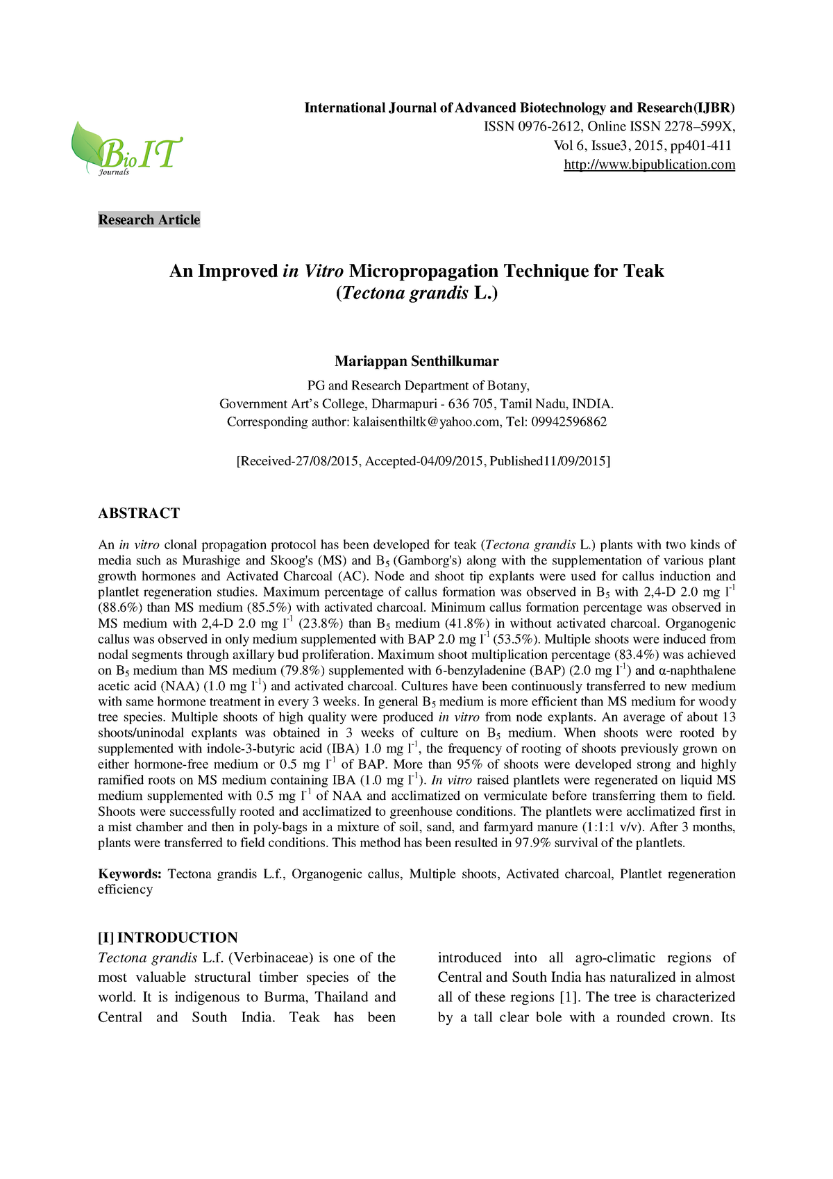 international journal of advanced biotechnology and research