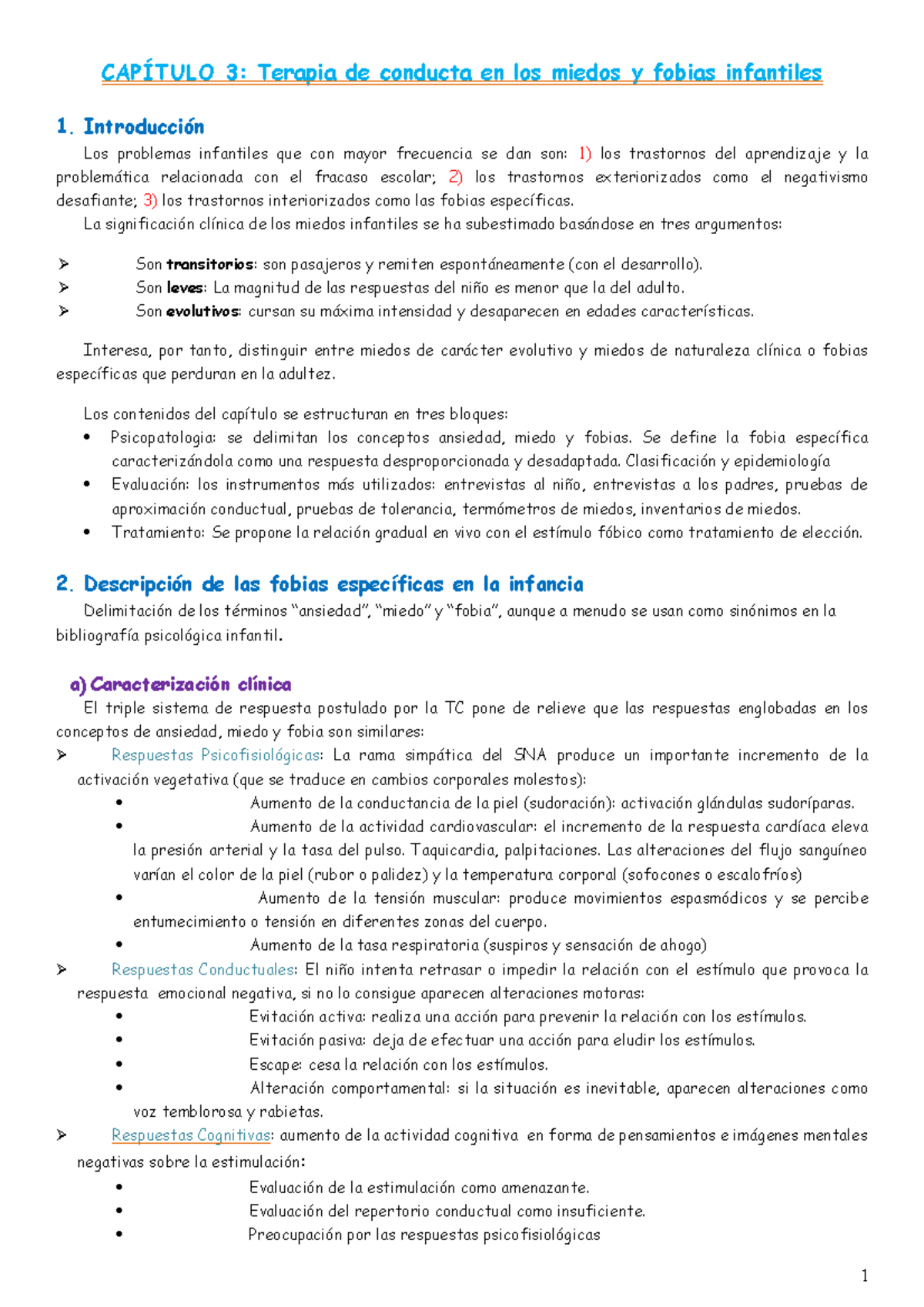 Tema 3 Terapia de Conducta en la Infancia - CAPÍTULO 3: Terapia de ...