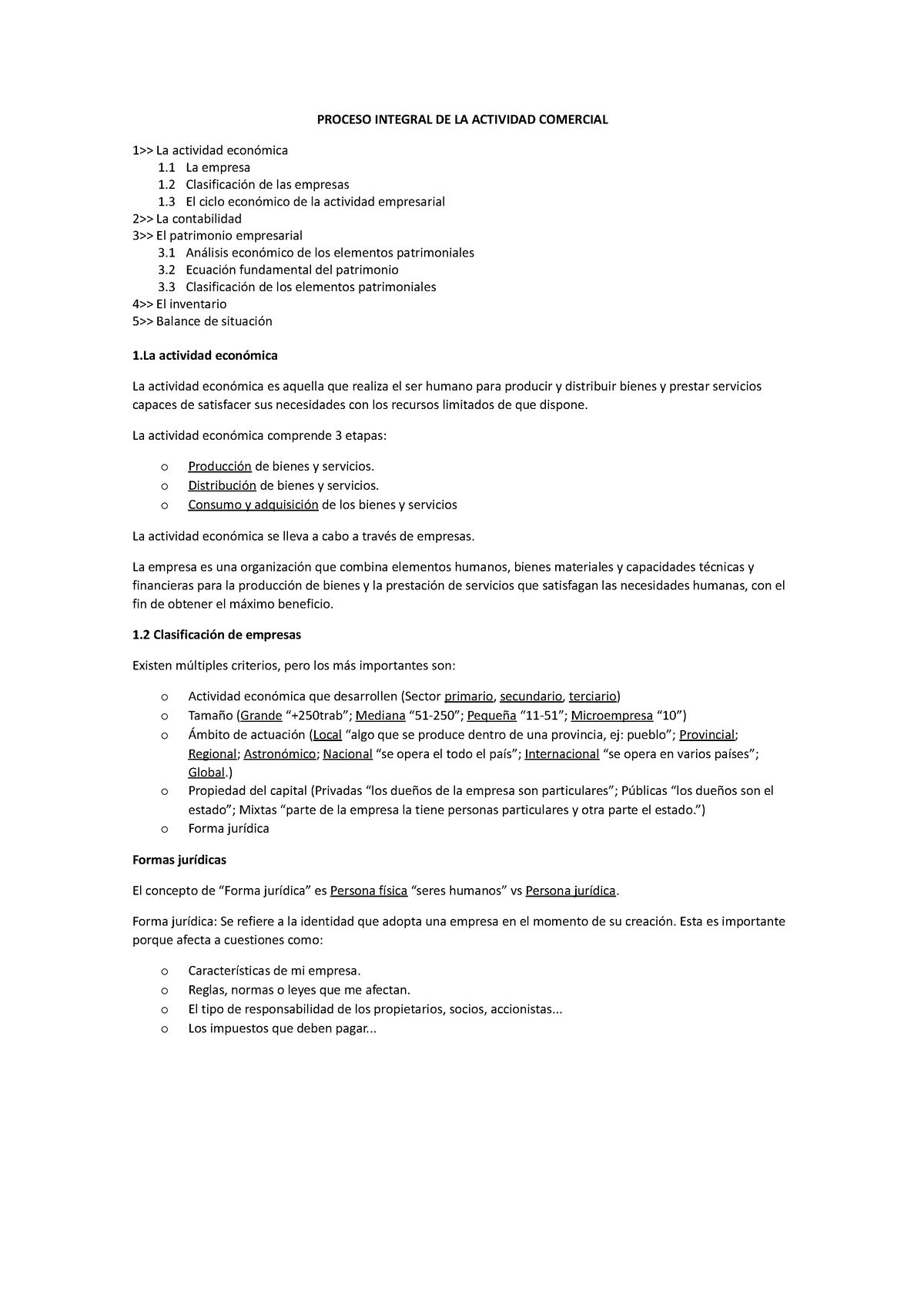 Tema 1 Proceso Integral De La Actividad Comercial 1 La Actividad Económica 1 La Empresa 1 5576