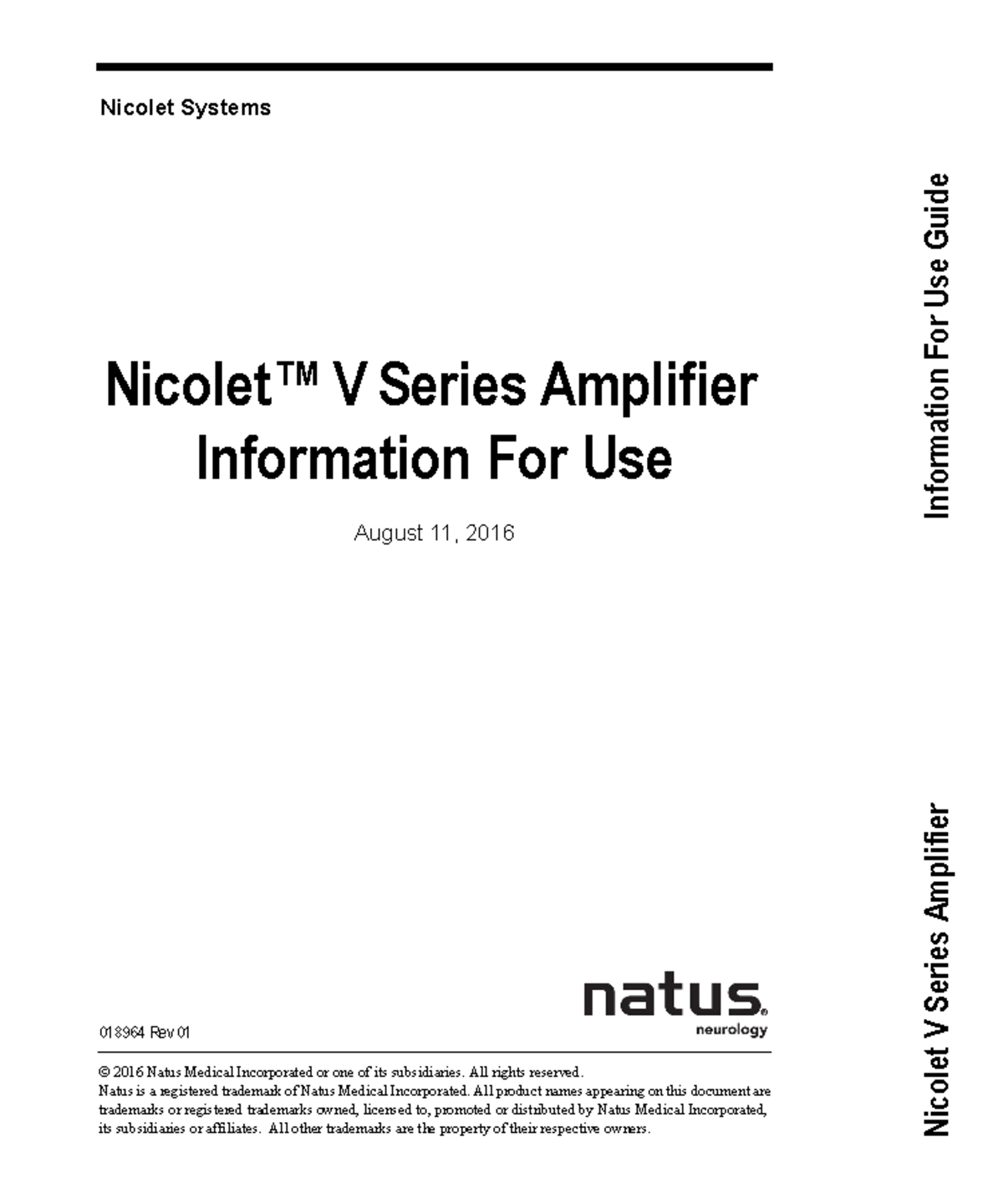 Nicolet v series any Nicolet Systems Nicoletô V Series Amplifier