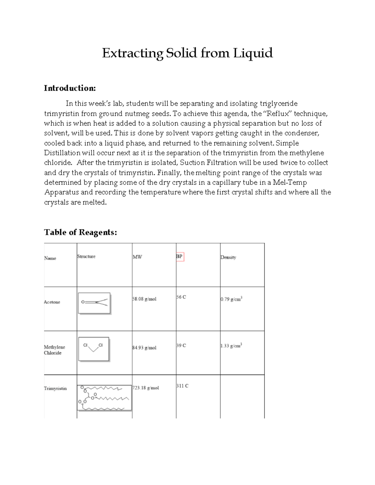 Extracting Solid From Liquid - Extracting Solid from Liquid ...