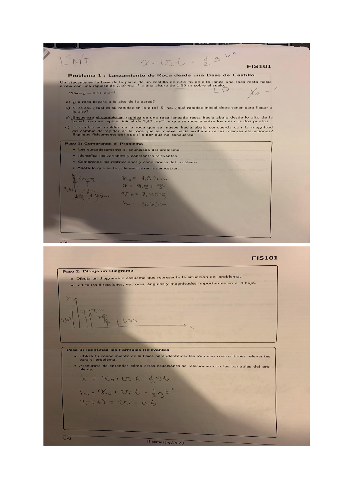 Documento Sin Título - Ejercicios Fisica 1 - Física I - Studocu