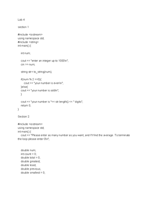 Homework 2 com sci - Homework 3 Problem 1: #include using namespace std ...