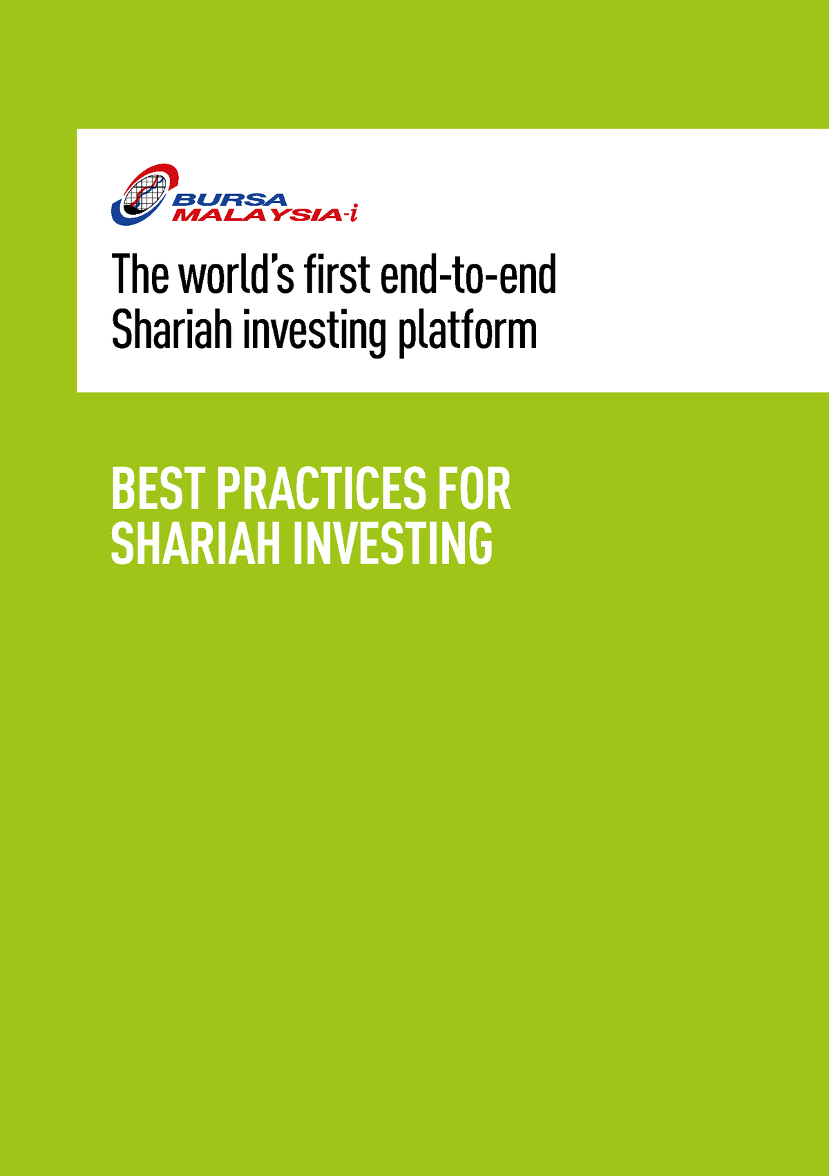 Bm I Best Practises For Shariah Investing - BEST PRACTICES FOR SHARIAH ...