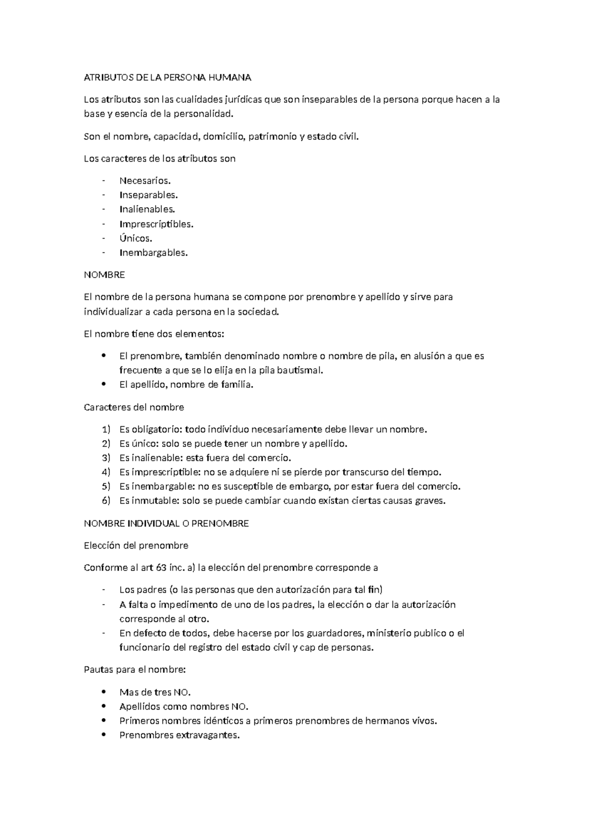 Atributos DE LA Persona Humana - ATRIBUTOS DE LA PERSONA HUMANA Los ...