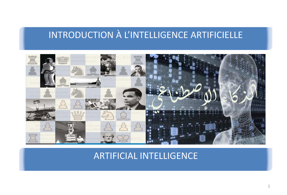 Chapitre 1-FIA-Introductio IA - INTRODUCTION ¿ L’INTELLIGENCE ...