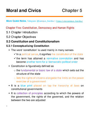 Civics chapter 3 - Lecture notes 3 - Chapter Three: Ethical Decision ...