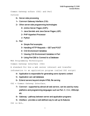 2021-Web Programming CS 3340-Lecture Notes-Java FAces - JavaServer ...