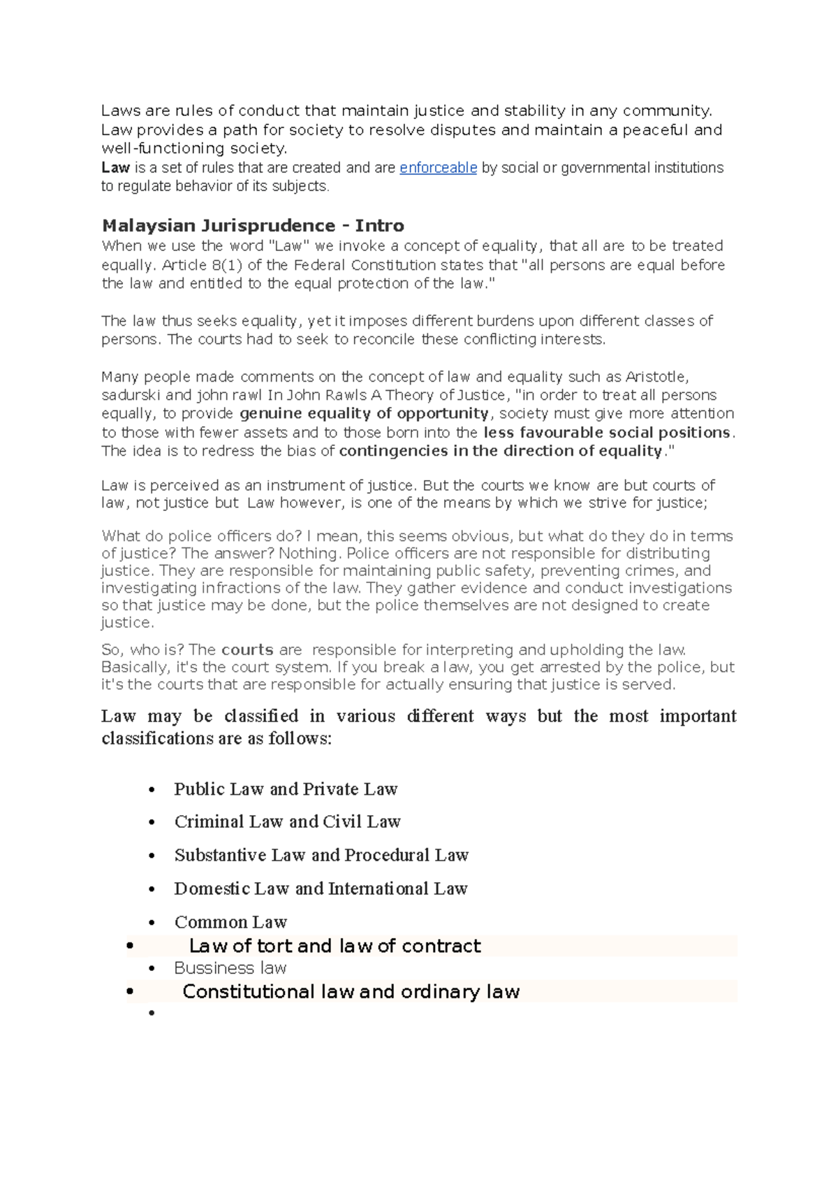 SKP Presentation Document(main) - Laws are rules of conduct that ...
