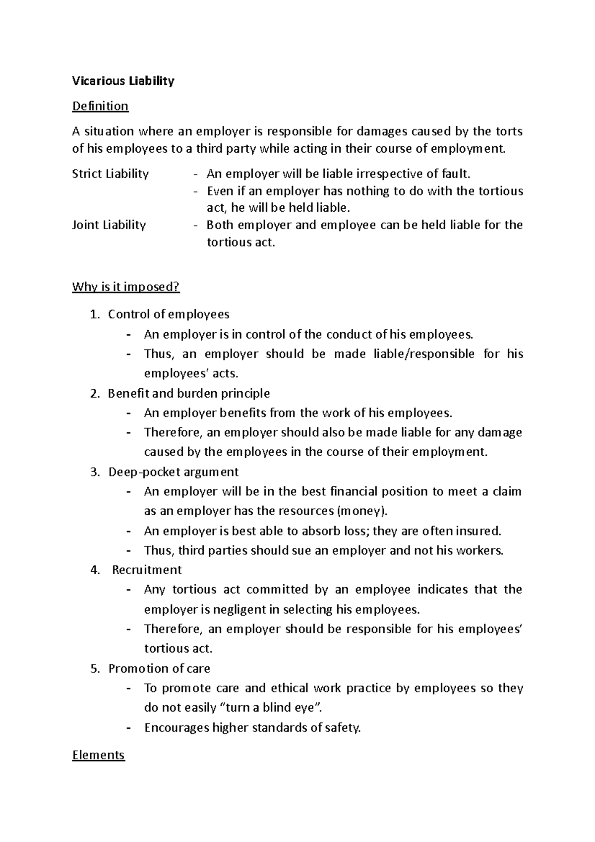 Vicarious-Liability - tort - Vicarious Liability Definition A situation ...