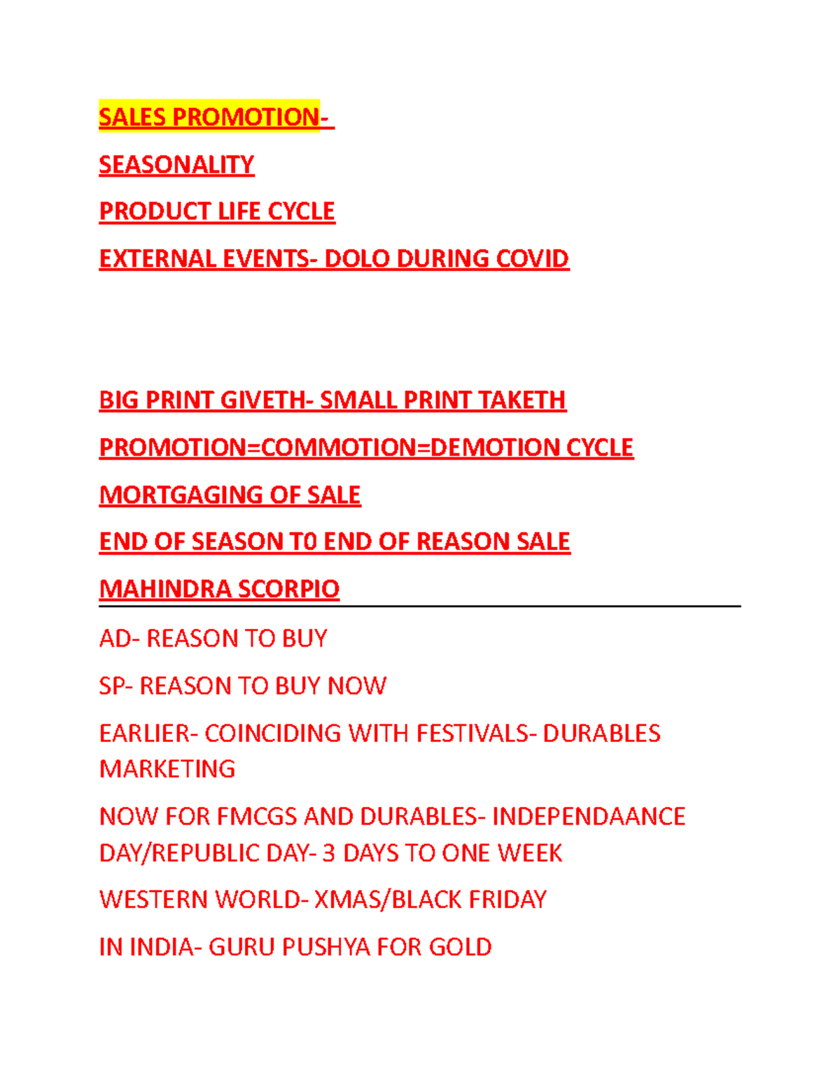 Sales Promotion Session 15 - SALES PROMOTION- SEASONALITY PRODUCT LIFE ...