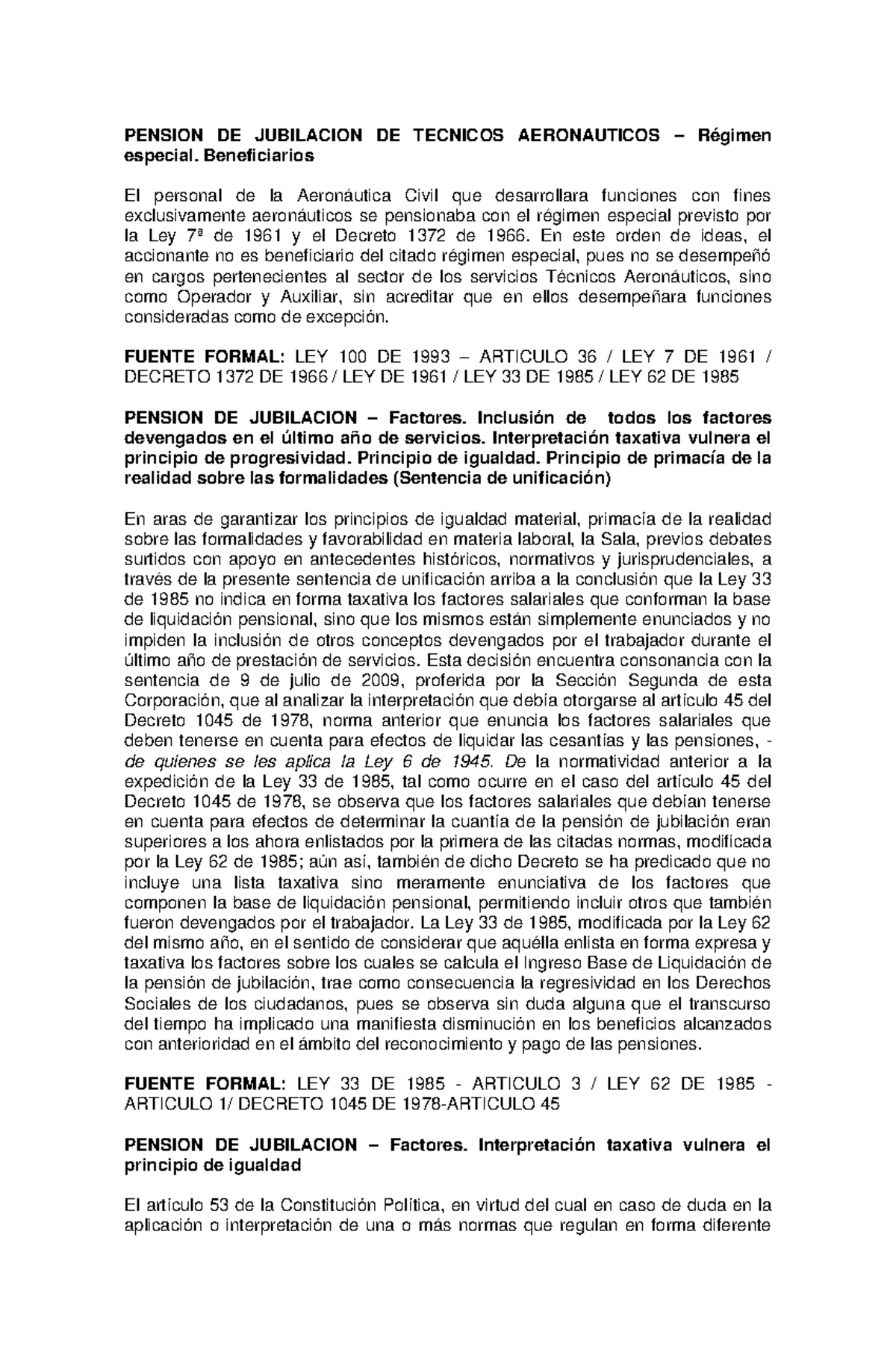 Resumen Sentencia 25000 23 25 000 2006 07509 01(0112 09) - PENSION DE ...