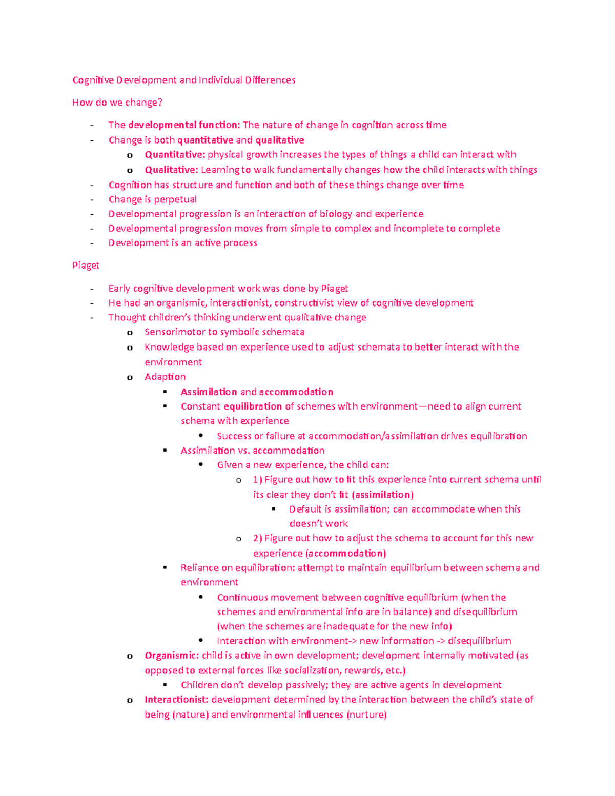 L27 and 28 Cognitive Development and Individual Differences - Cognitive ...