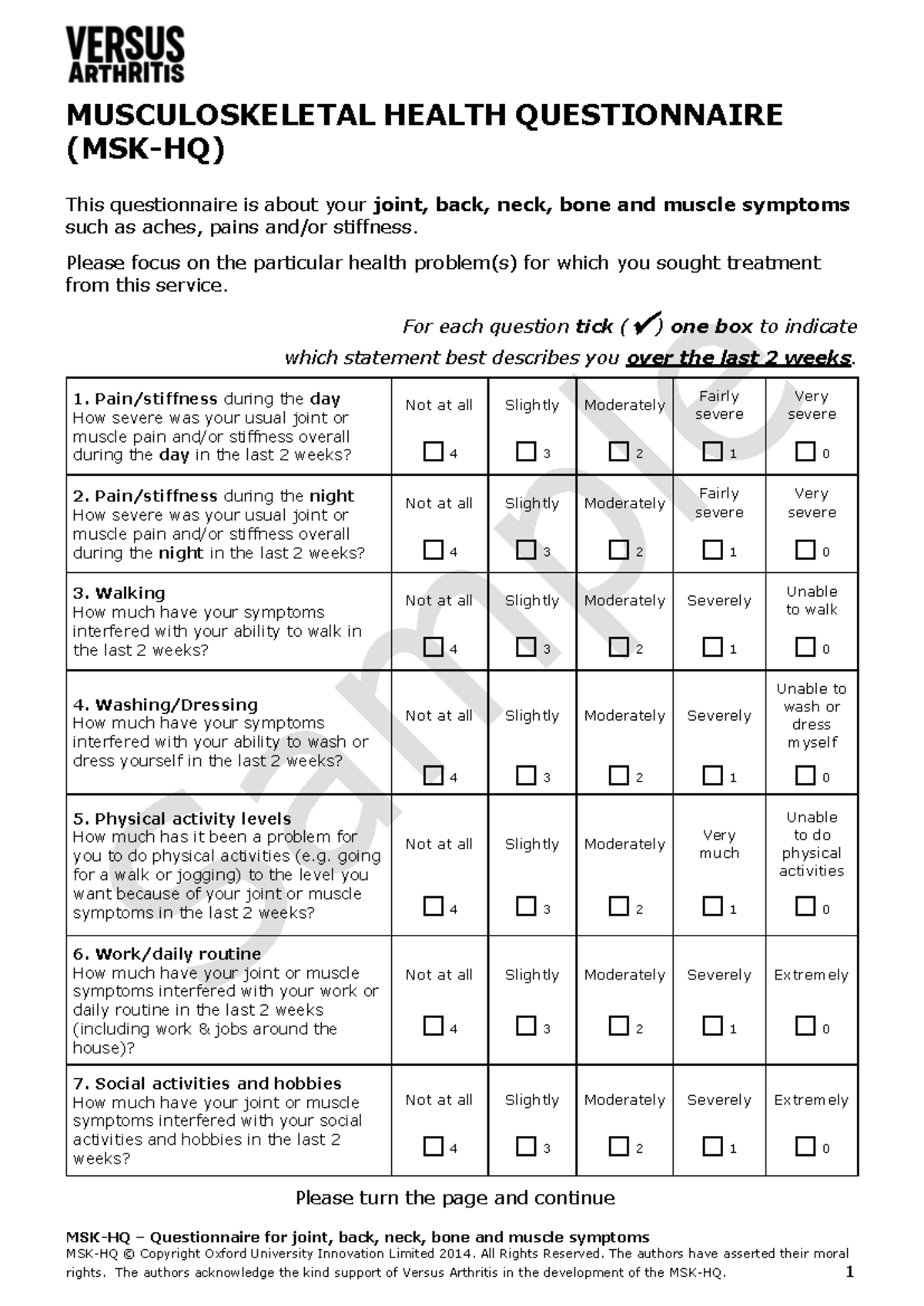 Msk-hq-2018 - DDDDDDDDDDDDDDDD - MSK-HQ – Questionnaire for joint, back ...