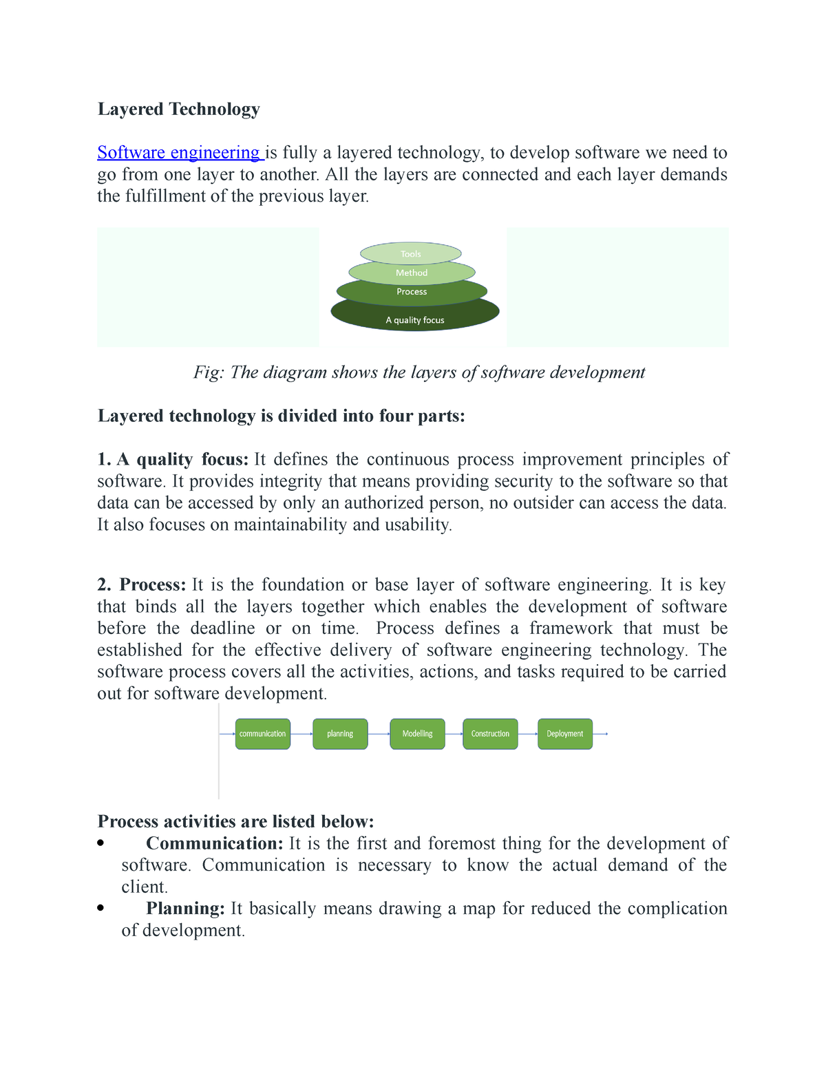 SE UNIT-1 - Btech Cse 2nd Year 2nd Sem R18 - Layered Technology ...