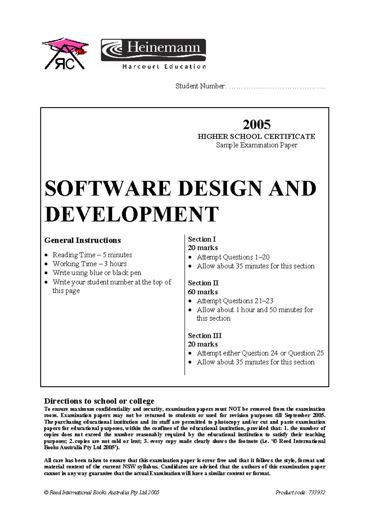 Sample hsc trial SDD v,jern kdfc,j © Reed International Books