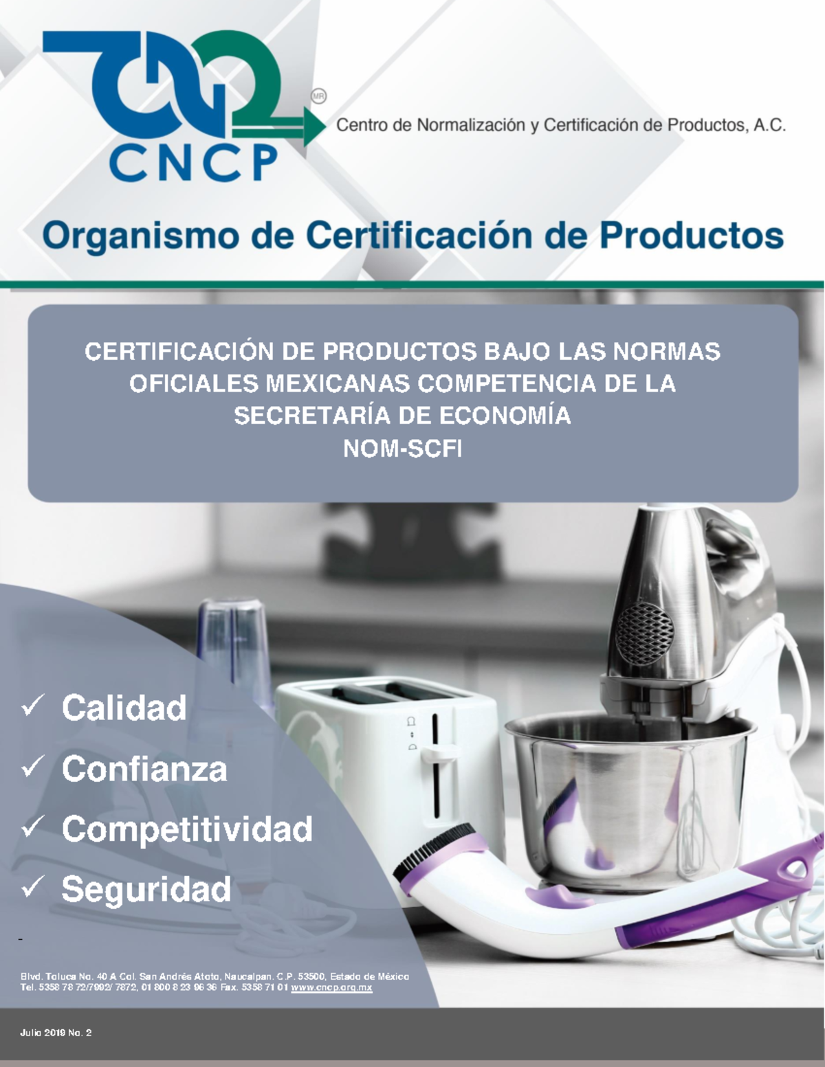 Folleto NOM SCFI CNCP Julio 2019 - 1/ CERTIFICACIÓN DE PRODUCTOS BAJO ...