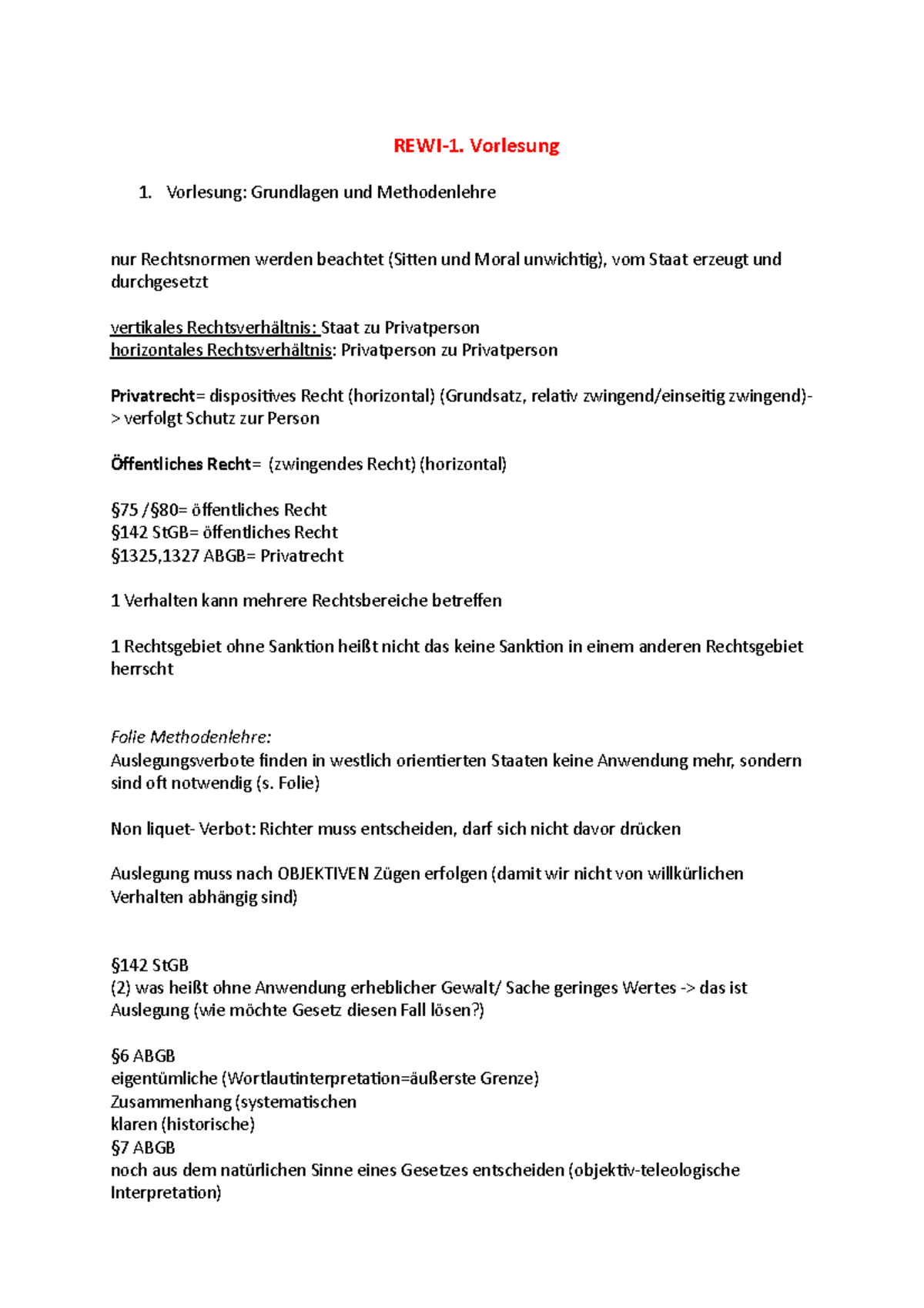 Rewi 1 Vorlesung Wintersemester Rewi 1 Vorlesung Vorlesung Grundlagen Und Methodenlehre 4545