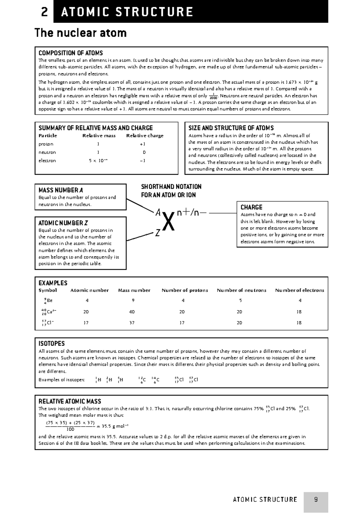 topic-2-summary-2-at-o-m-i-c-s-t-r-u-c-t-u-r-e-t-e-uc-ear-atom