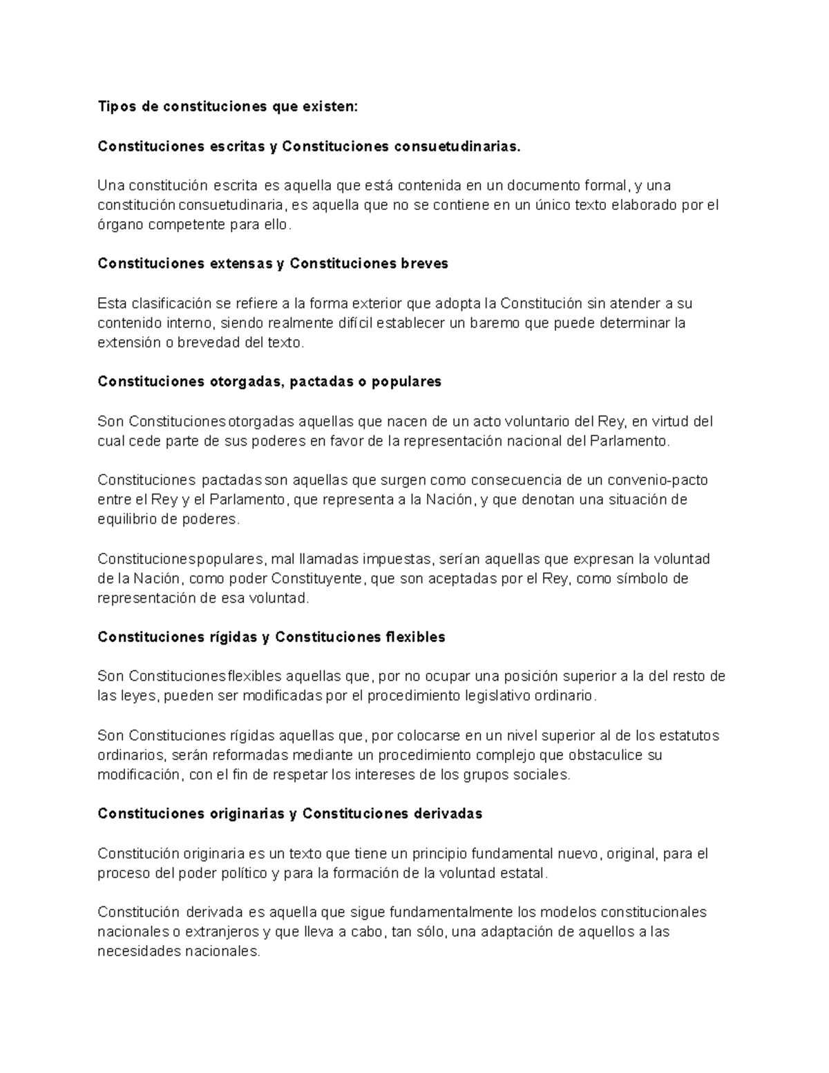 Tipos De Constituciones Que Existen - Tipos De Constituciones Que ...