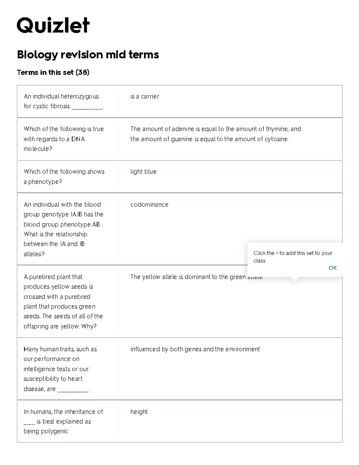Biology revision mid terms Flashcards Quizlet - Biology revision mid ...