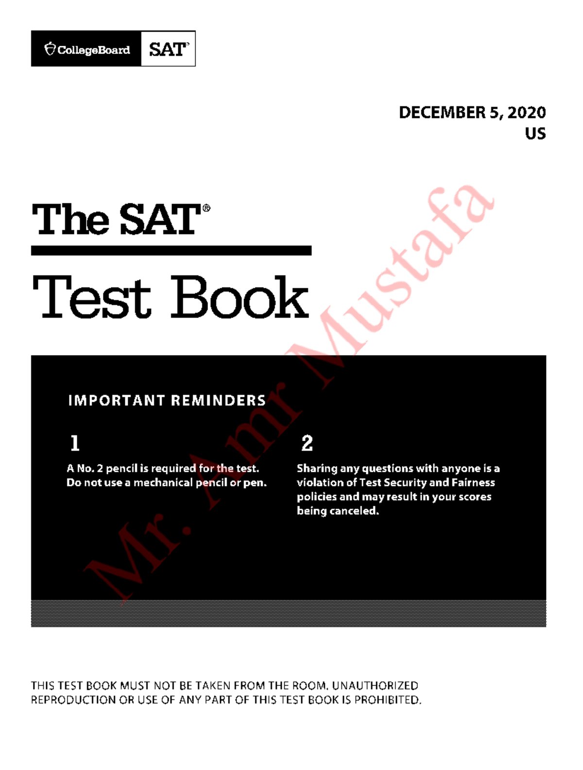 December 2020 US Math Explanation (Mr. Amr Mustafa) - English commerce ...