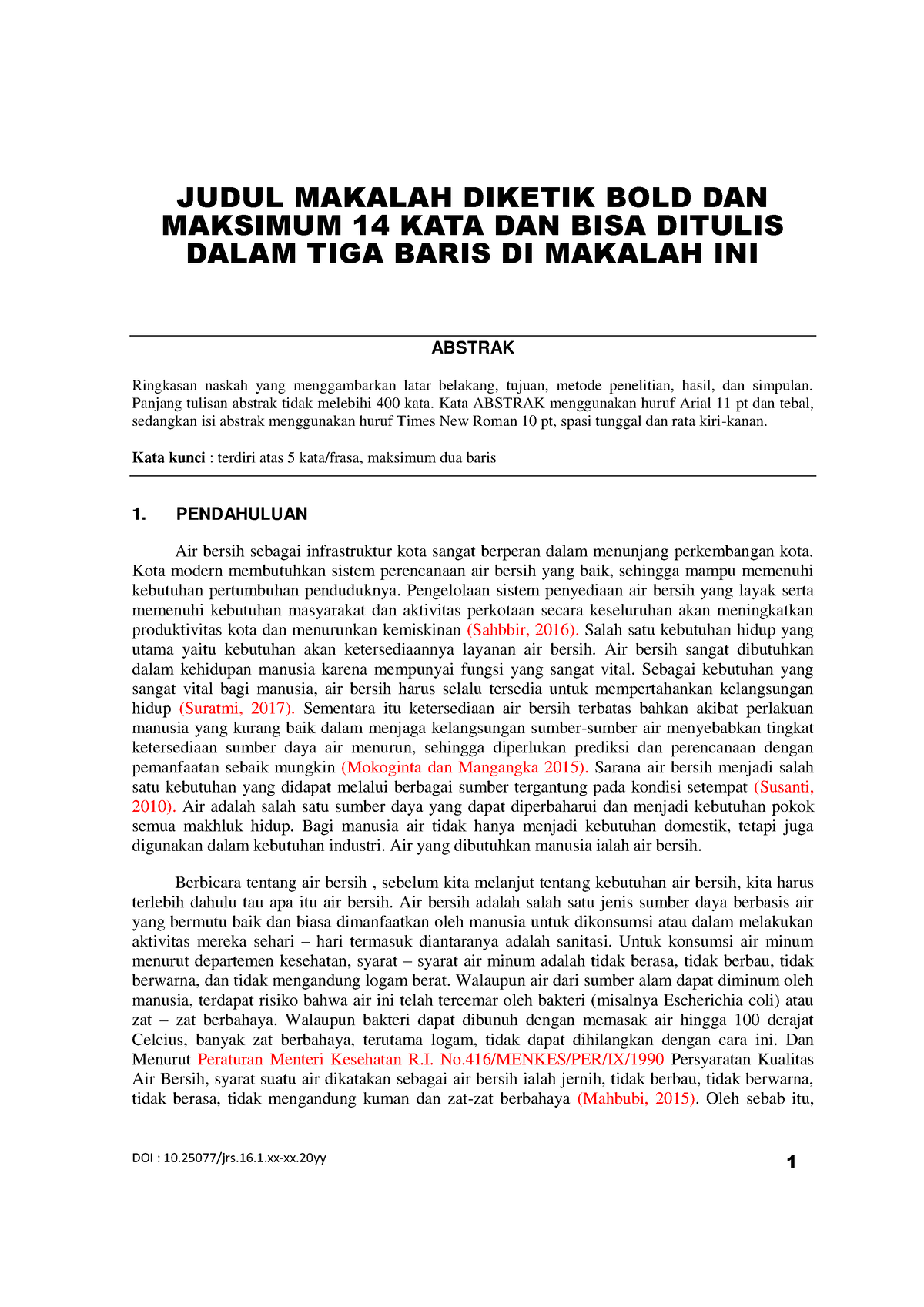 Maklah Tentang Judul Makalah Diketik BOLD DAN Maksimum 14 KATA DAN BISA ...