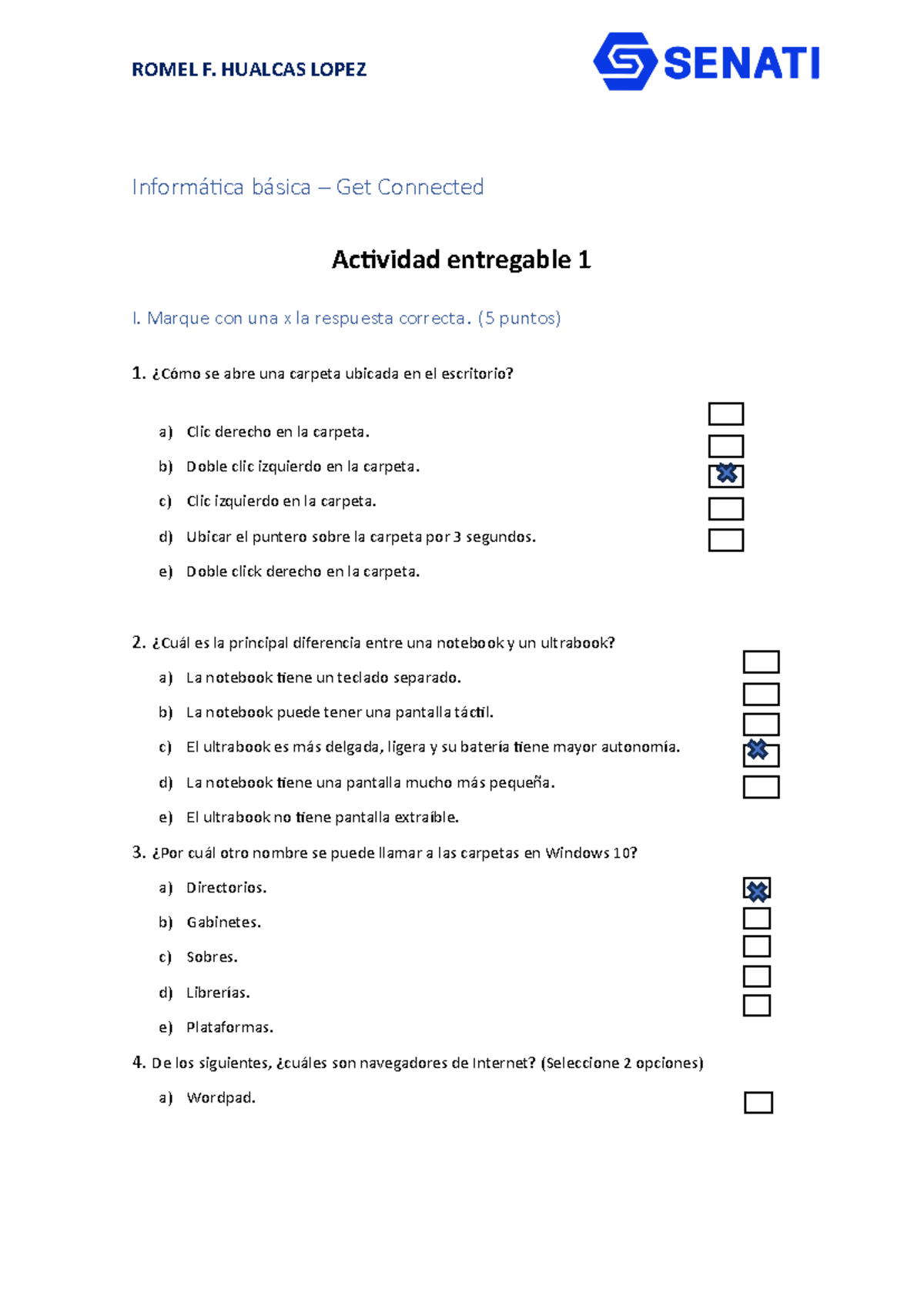 Informática Básica 1 Tarea Romel F Hualcas Lopez Informática