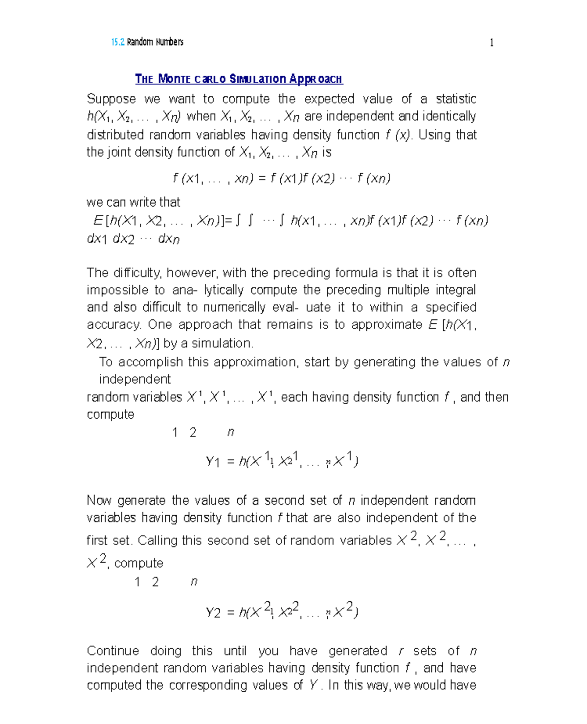 The Monte Carlo Simulation Approach - THE MonTE CaRLo SIMULaTIon ...