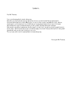 Informal Letter example - Inglés - UCV - Studocu