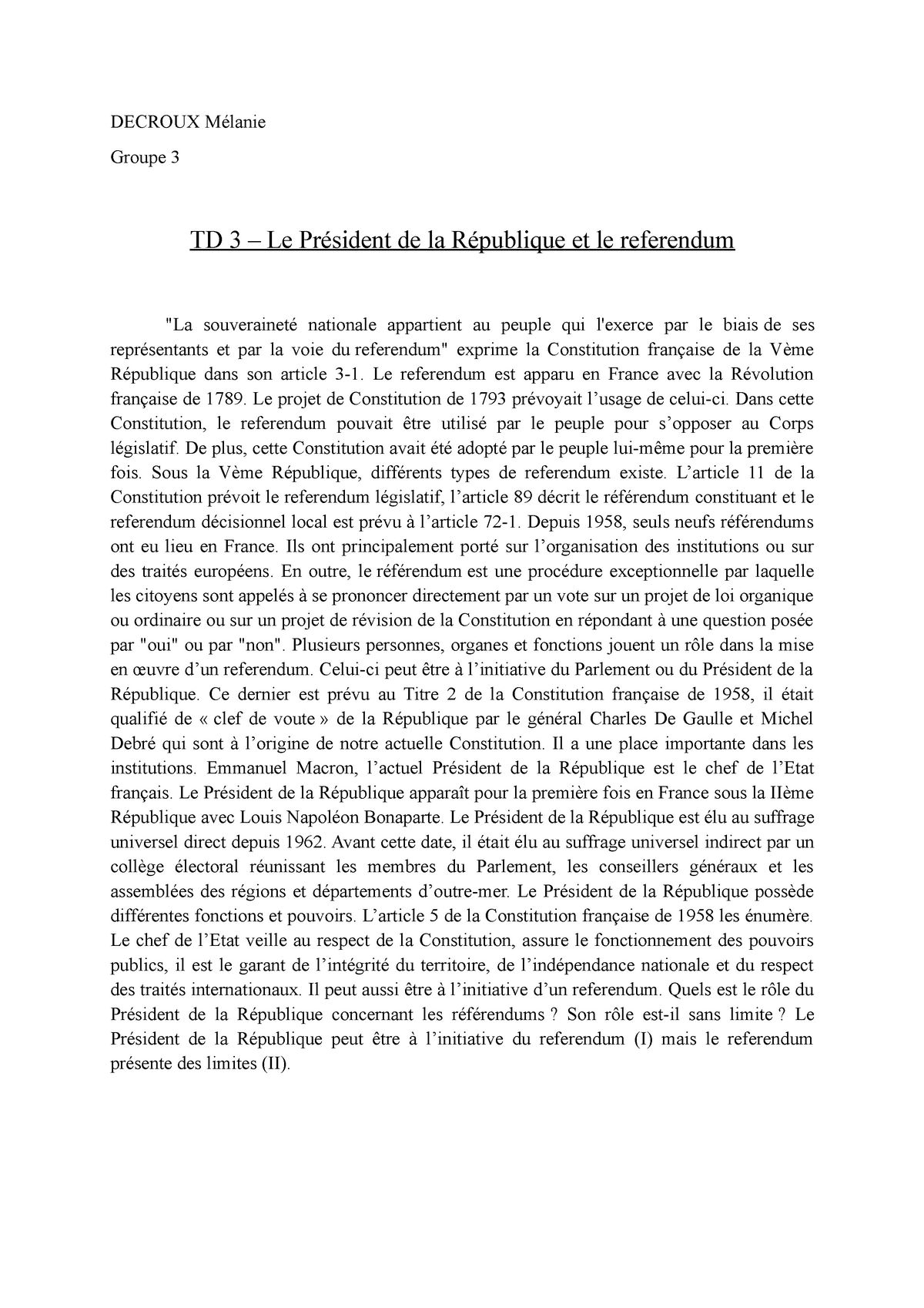 dissertation 3eme republique