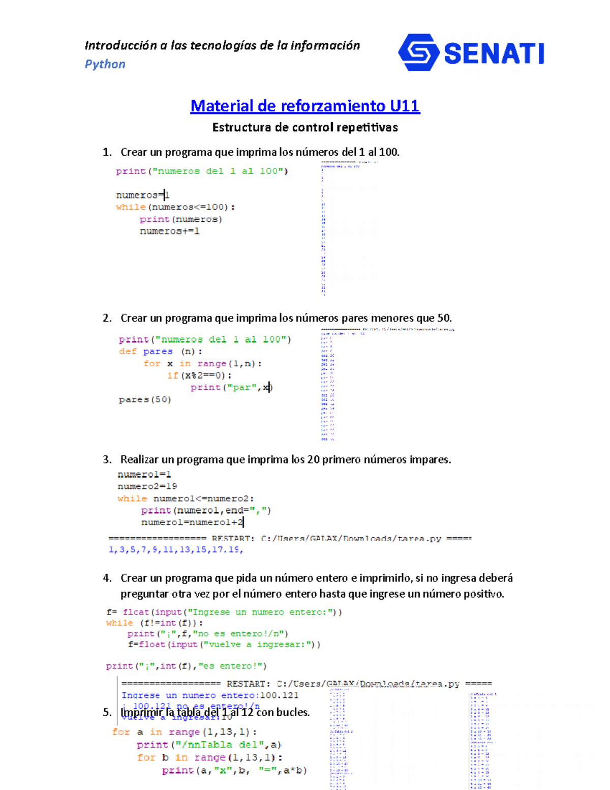 Material de reforzamiento U11 - Introducción a las tecnologías de la ...